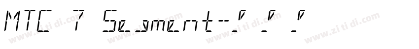 MTC 7 Segment字体转换